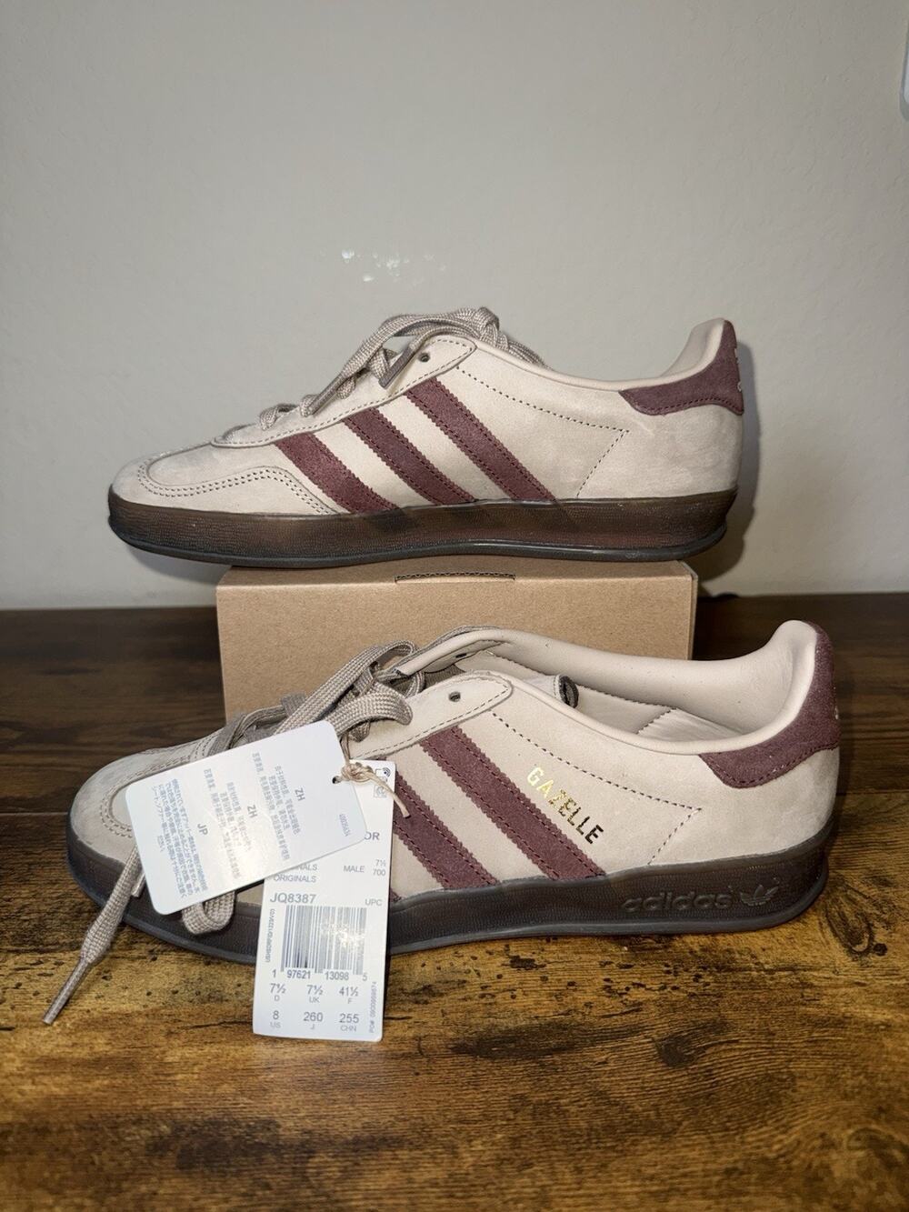 Adidas Originals GAZELLE INDOOR Trace Khaki / Fox Brown JQ8387 Unisex NEW